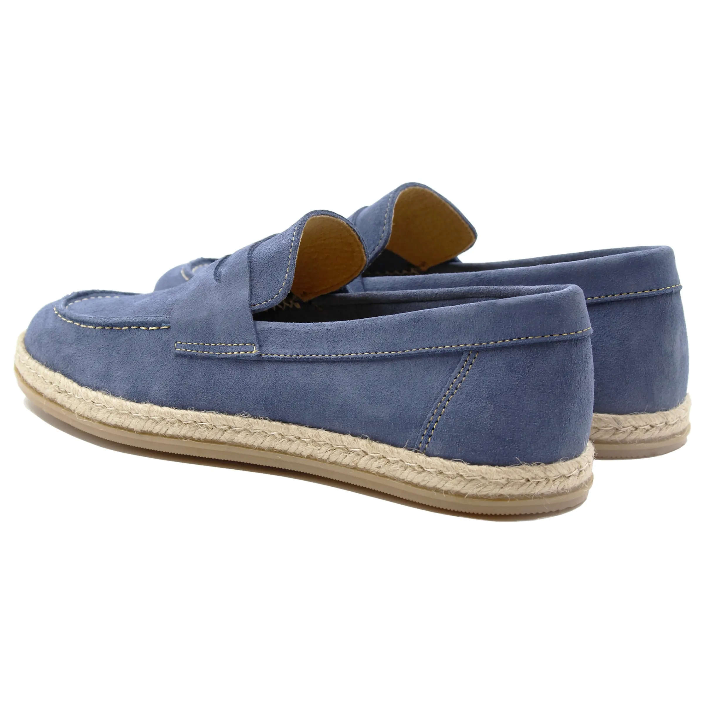 Homme JULES & JENN Mocassins | Mocassins espadrilles cuir bleu