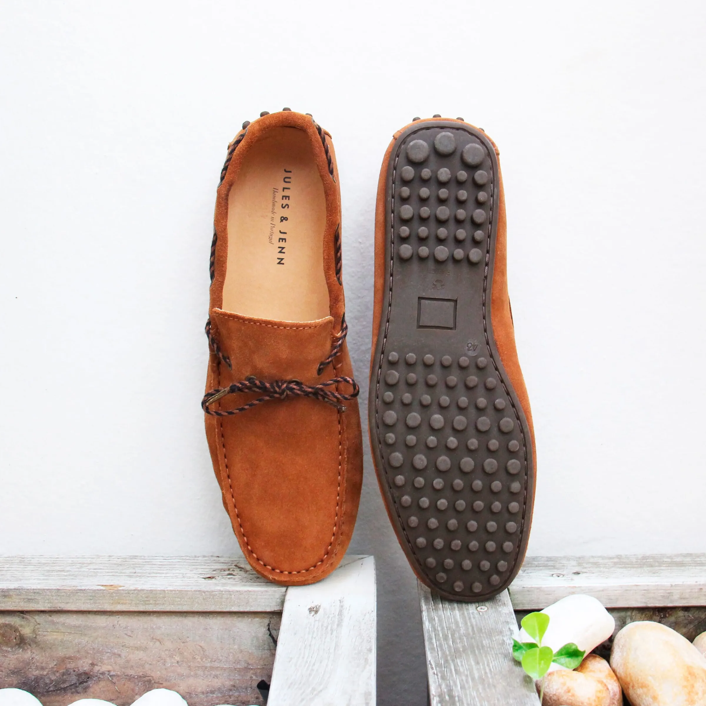 Homme JULES & JENN Fins De Série Solidaires | Mocassins tradition cuir daim