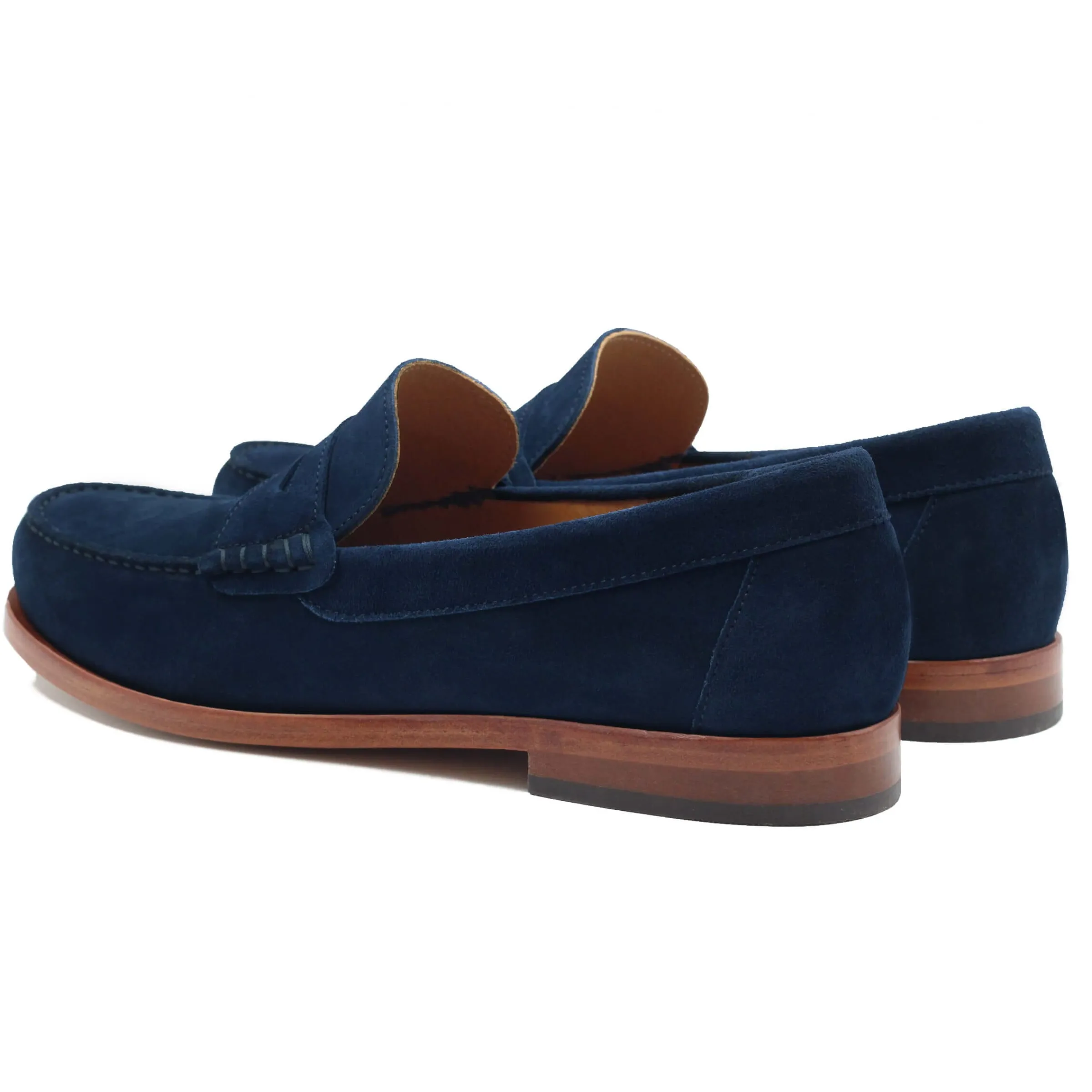Homme JULES & JENN Mocassins | Mocassins urbains cuir daim bleu