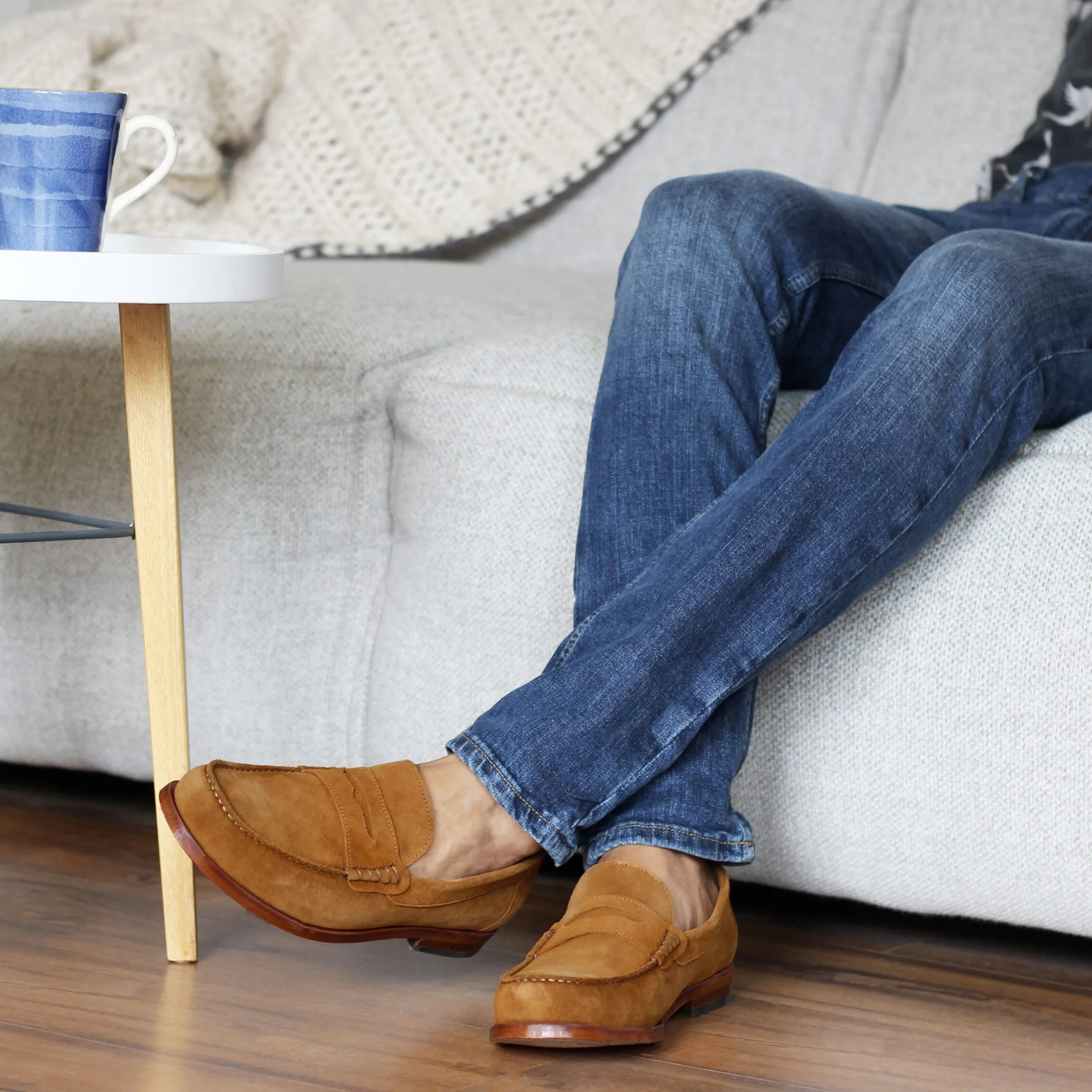 Homme JULES & JENN Mocassins | Mocassins urbains cuir daim