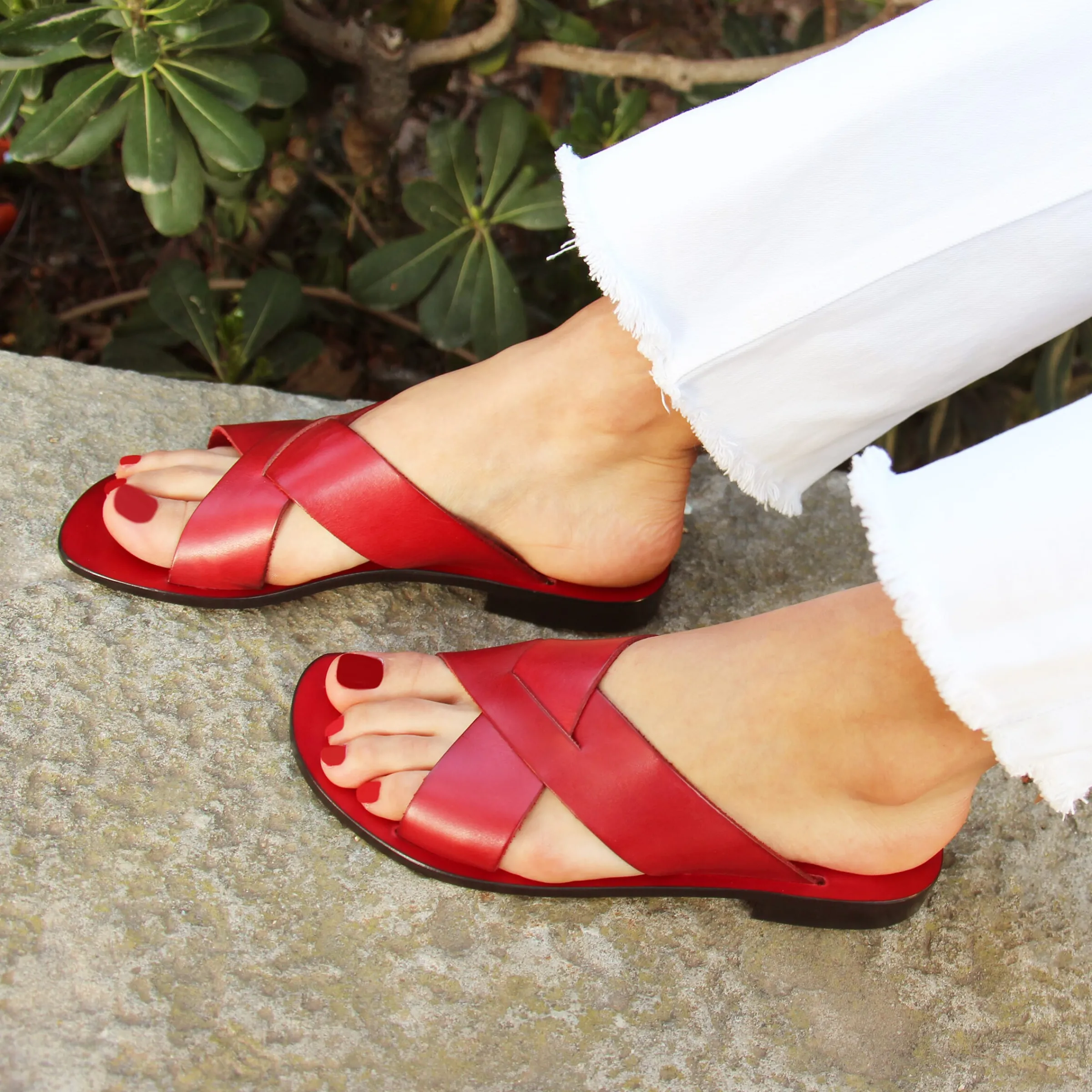 Femme JULES & JENN Sandales | Mules plates cuir