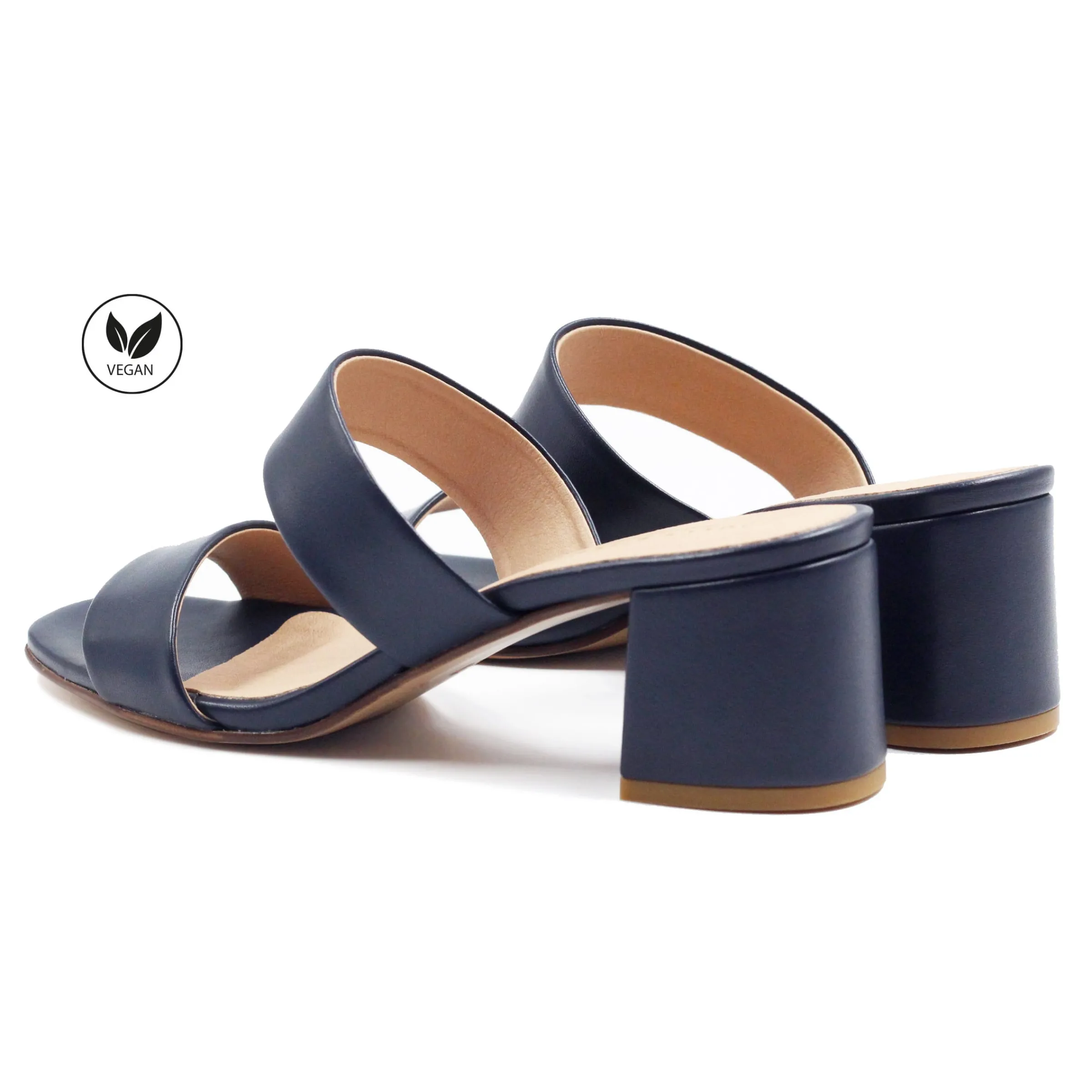 Femme JULES & JENN Sandales | Mules talon bandeau fibre pomme bleue