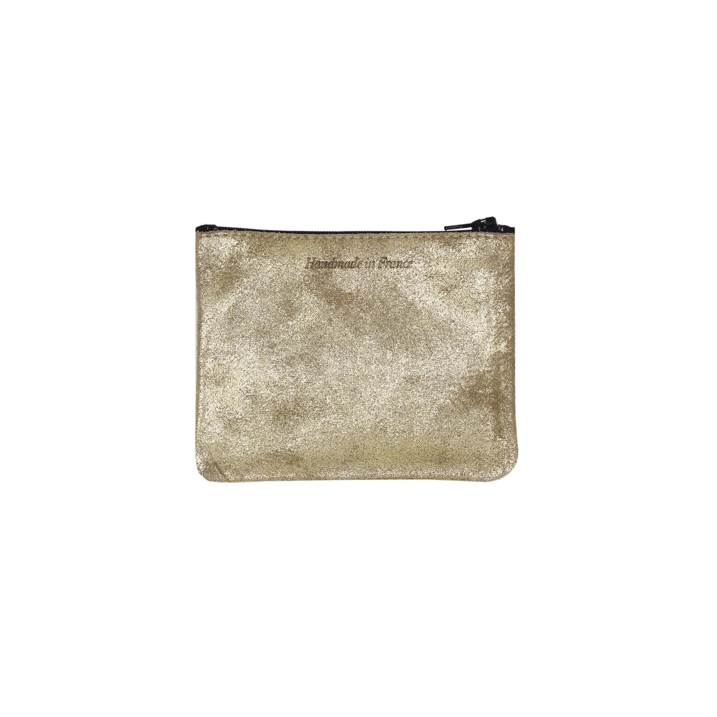 Femme JULES & JENN Pochettes | Petite Maroquinerie | Pochette cuir daim métallisé - Petit modèle