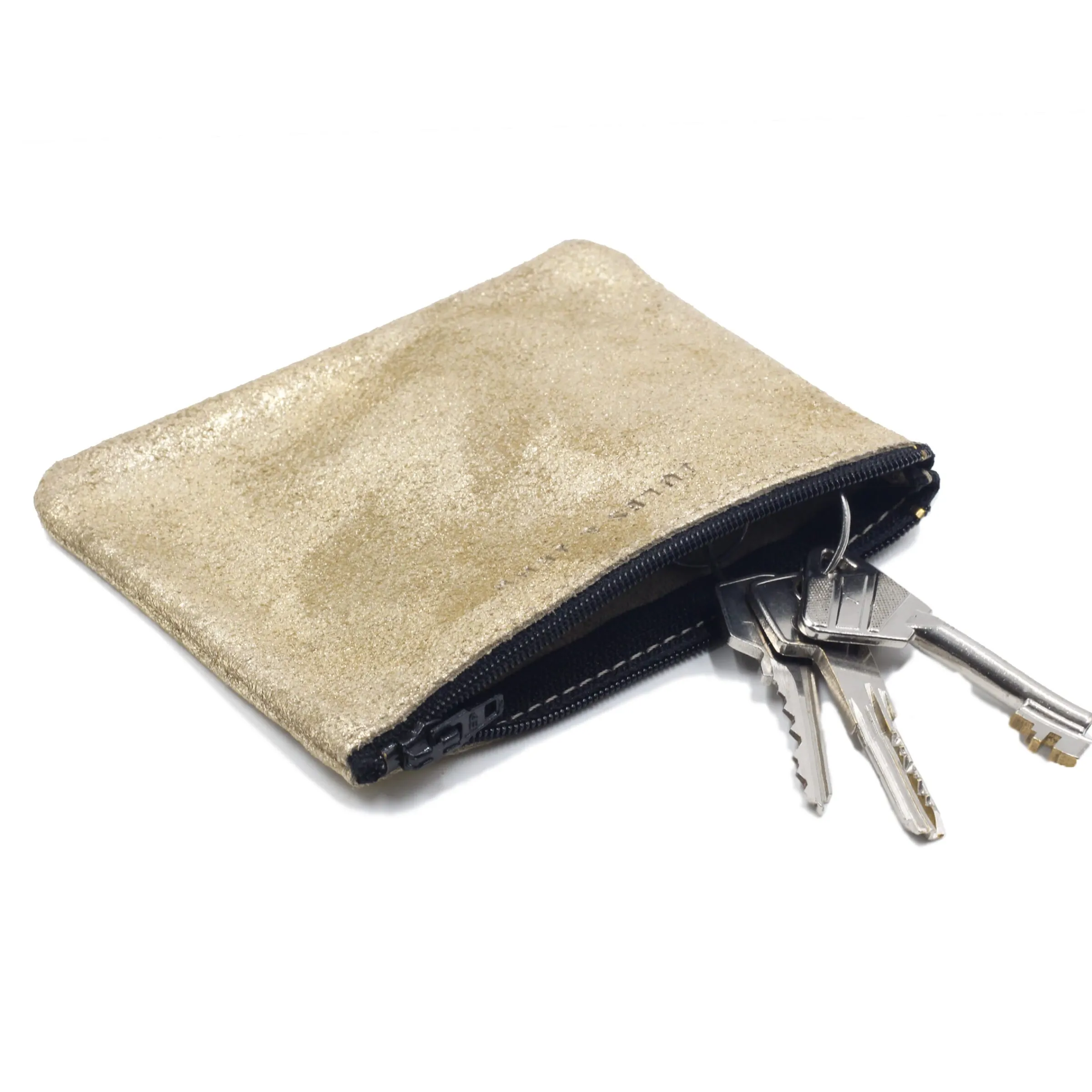 Femme JULES & JENN Pochettes | Petite Maroquinerie | Pochette cuir daim métallisé - Petit modèle