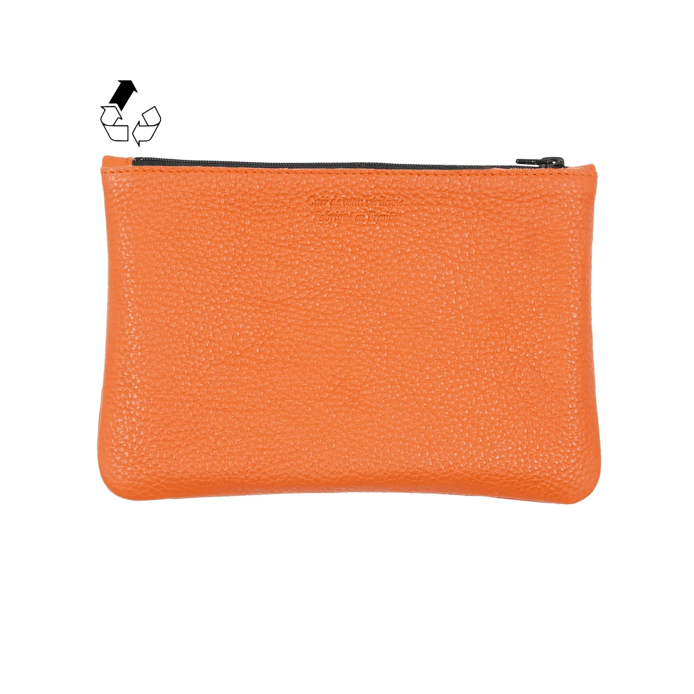 Femme JULES & JENN Dressing Recyclé | Pochettes | Pochette cuir upcyclé grainé