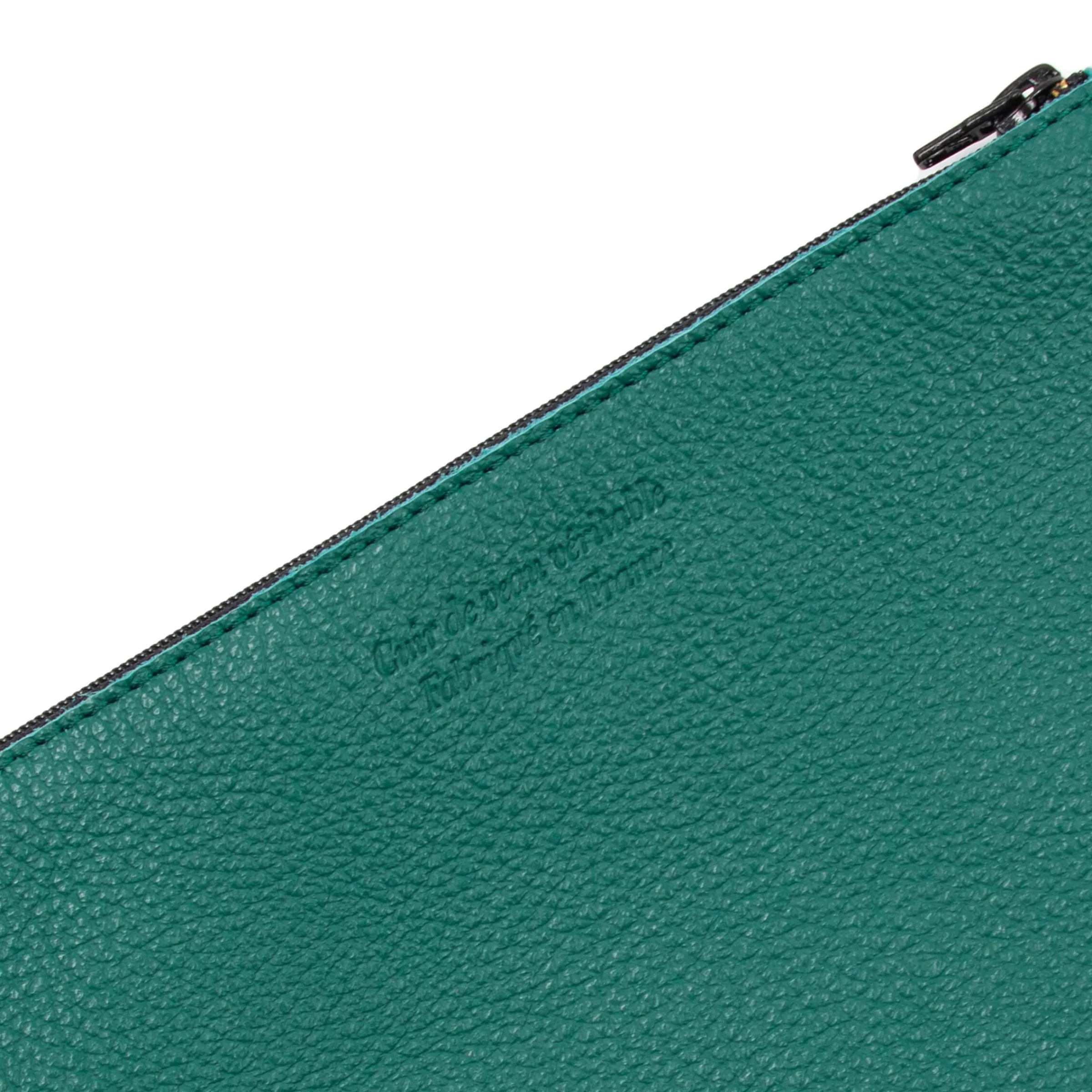 Femme JULES & JENN Dressing Recyclé | Pochettes | Pochette cuir upcyclé grainé vert