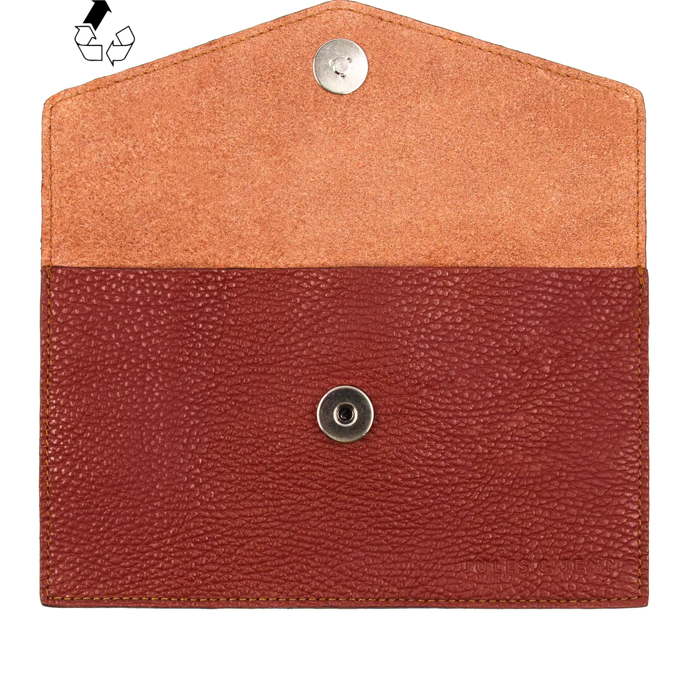 Femme JULES & JENN Dressing Recyclé | Petite Maroquinerie | Pochette enveloppe upcyclé brique