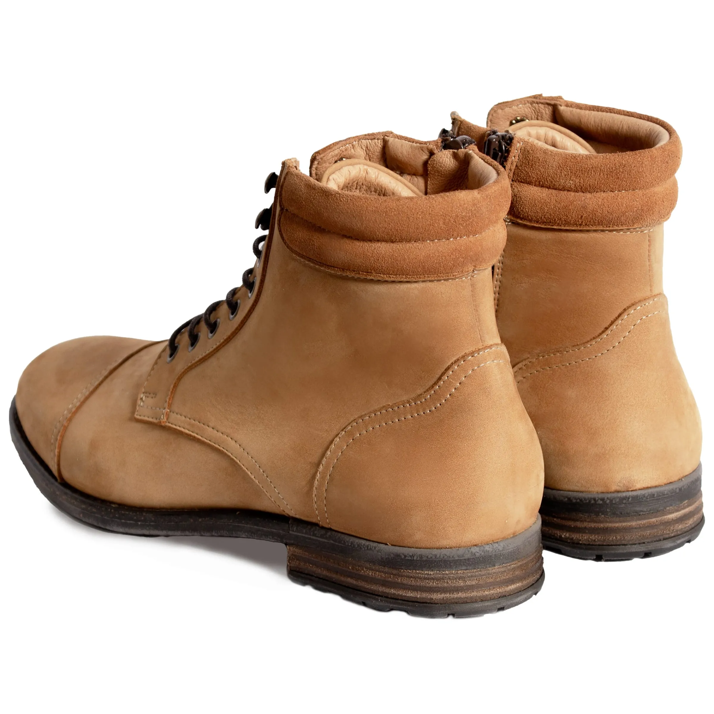 Homme JULES & JENN Boots | Ranger boots à col cuir nubuck