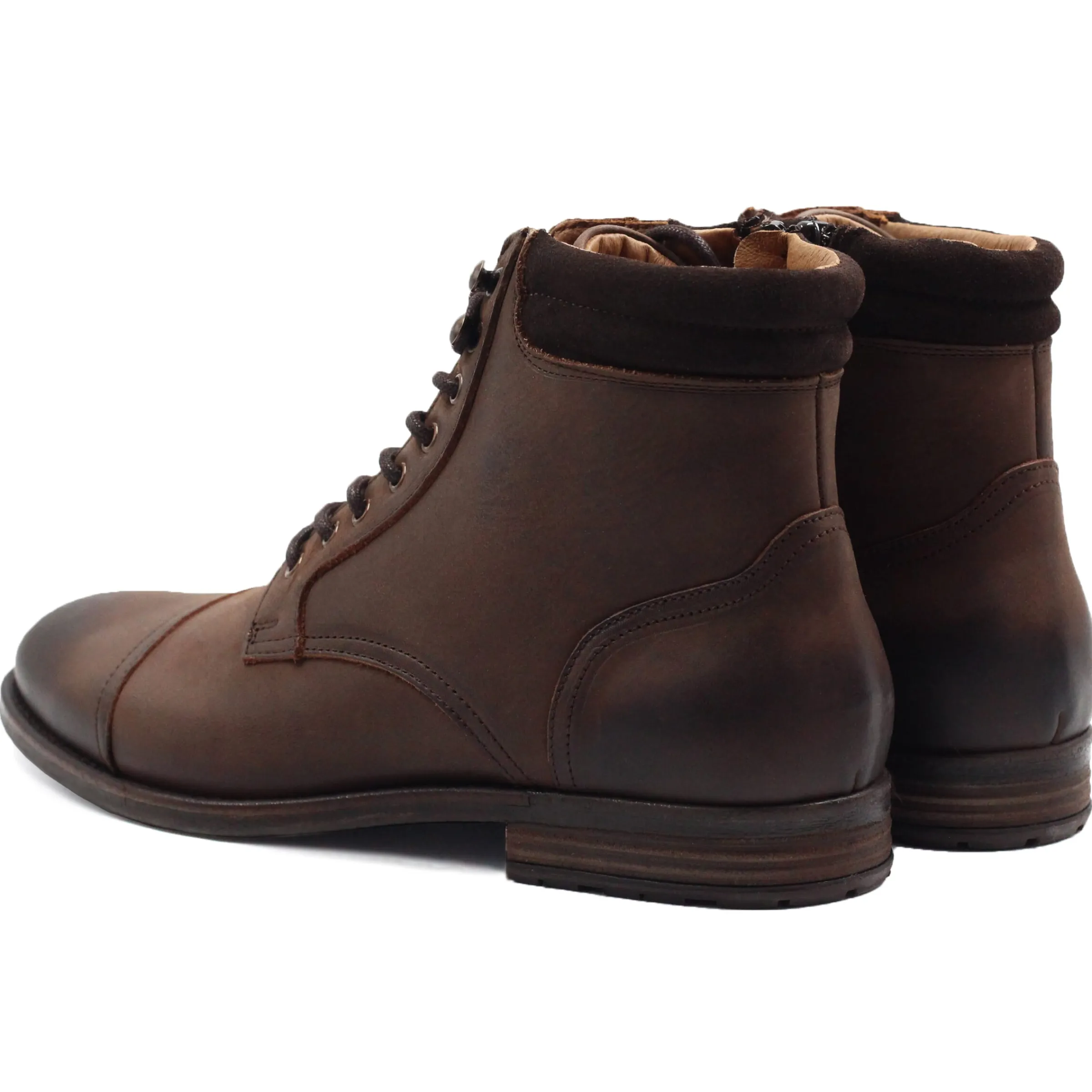 Homme JULES & JENN Boots | Ranger boots à col cuir nubuck