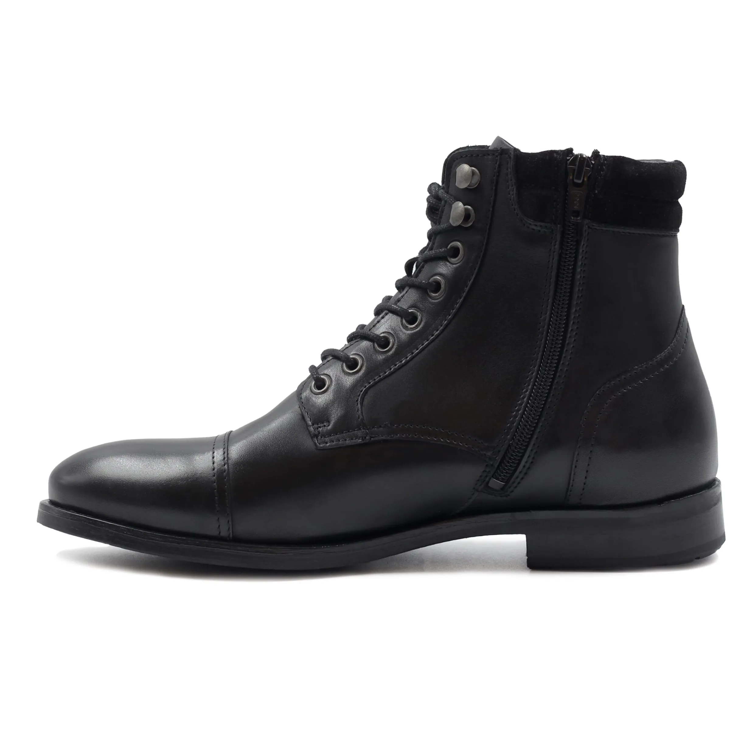 rangers_boots__col_cuir_noir_5.webp Homme JULES & JENN Boots | Rangers boots à col cuir