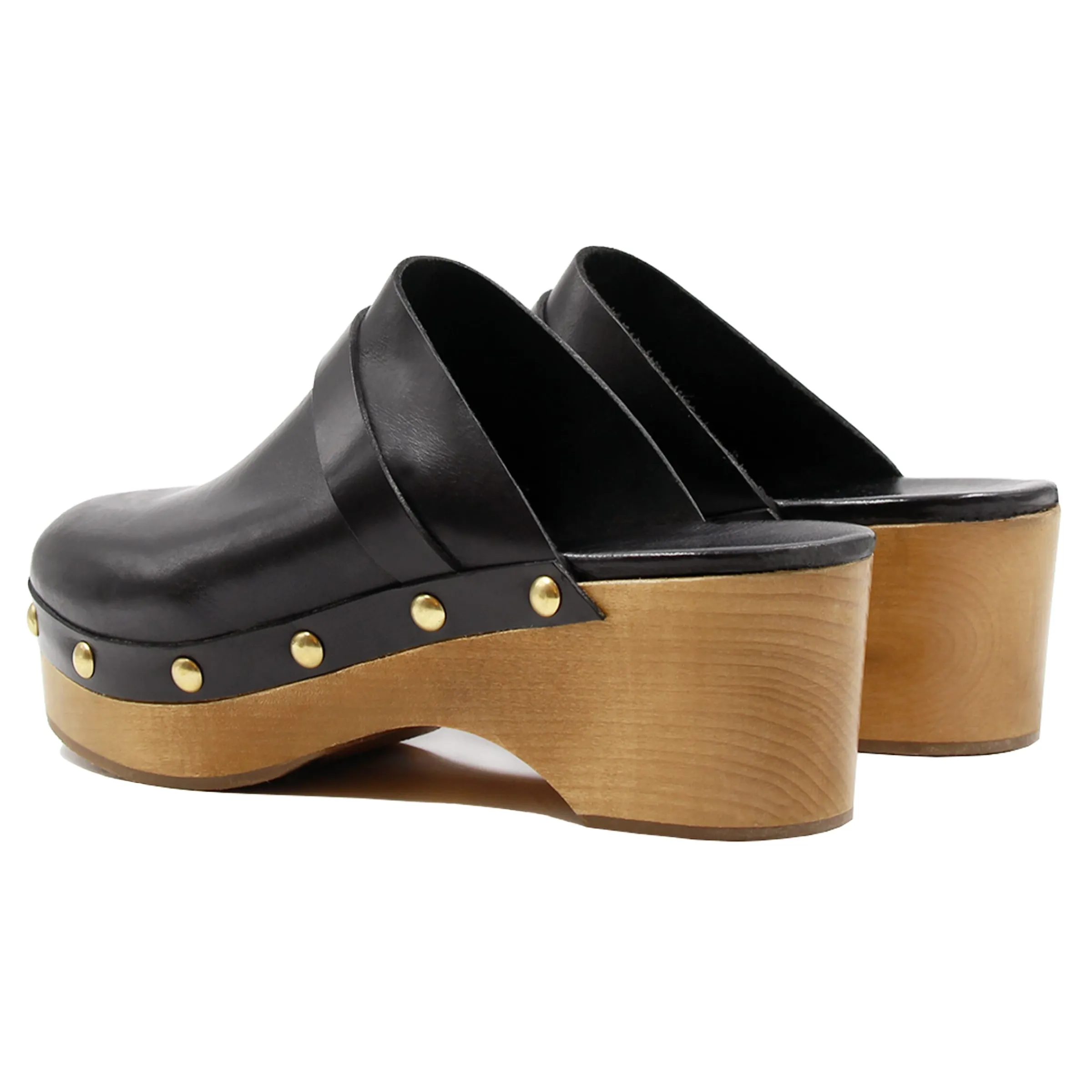 Femme JULES & JENN Sandales | Sabots bois clous cuir