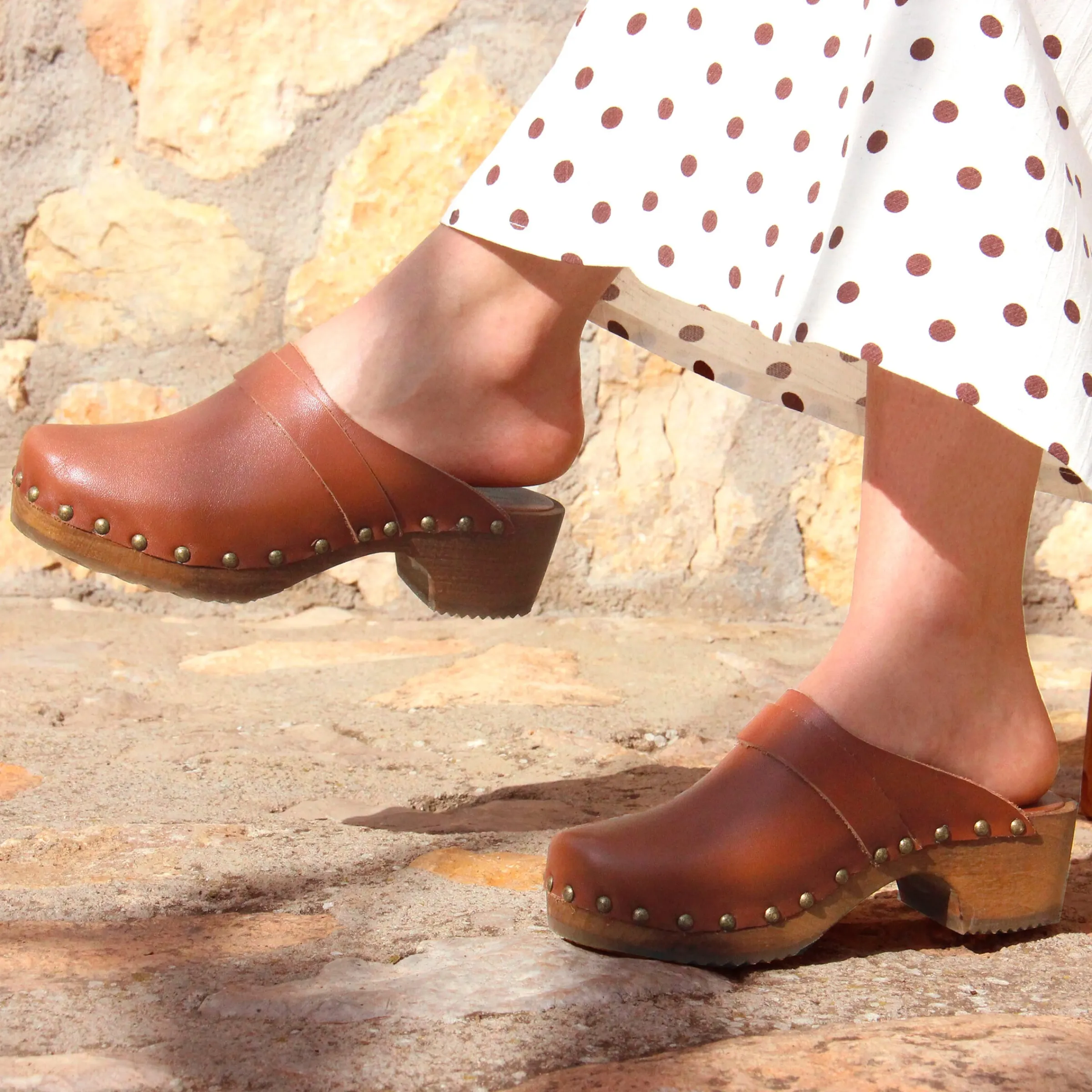 Femme JULES & JENN Sandales | Sabots bois cuir