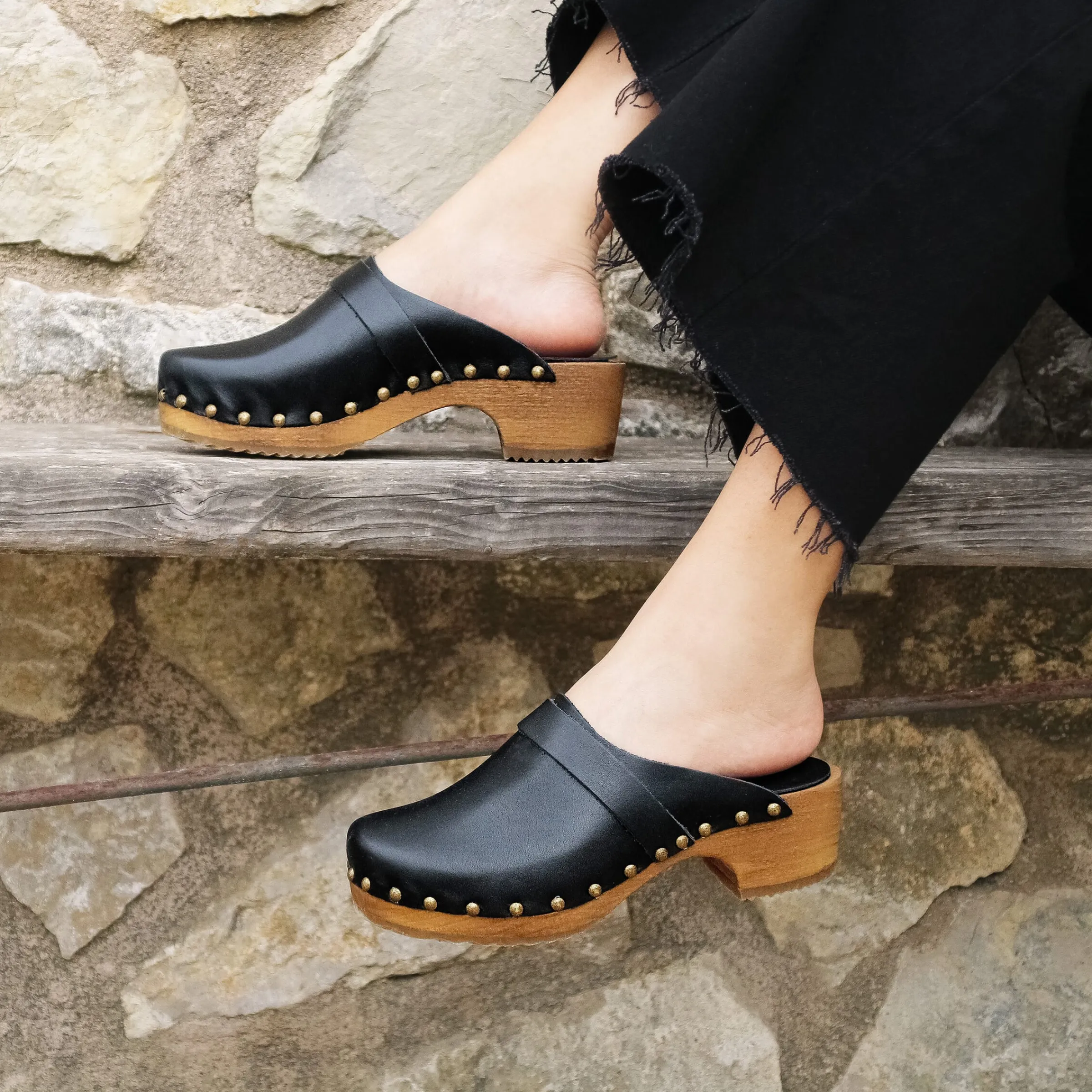 Femme JULES & JENN Sandales | Sabots bois cuir