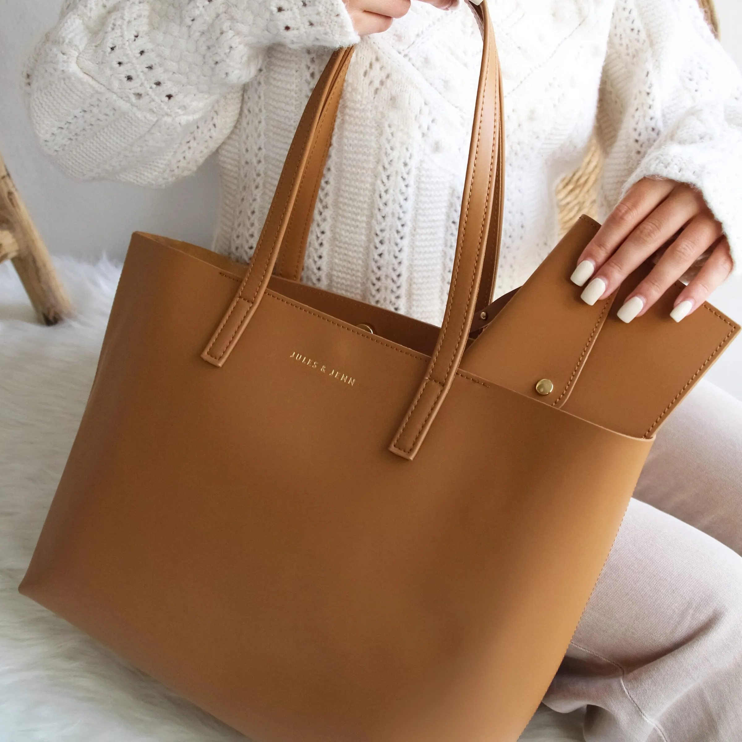 Femme JULES & JENN Sacs À Main | Sac cabas cuir