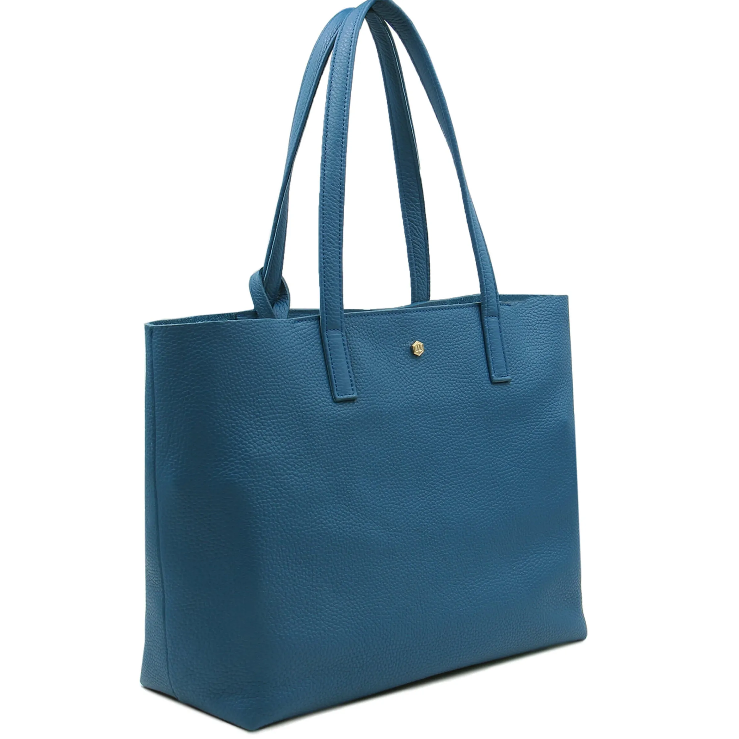 Femme JULES & JENN Sacs À Main | Sac cabas cuir grainé bleu