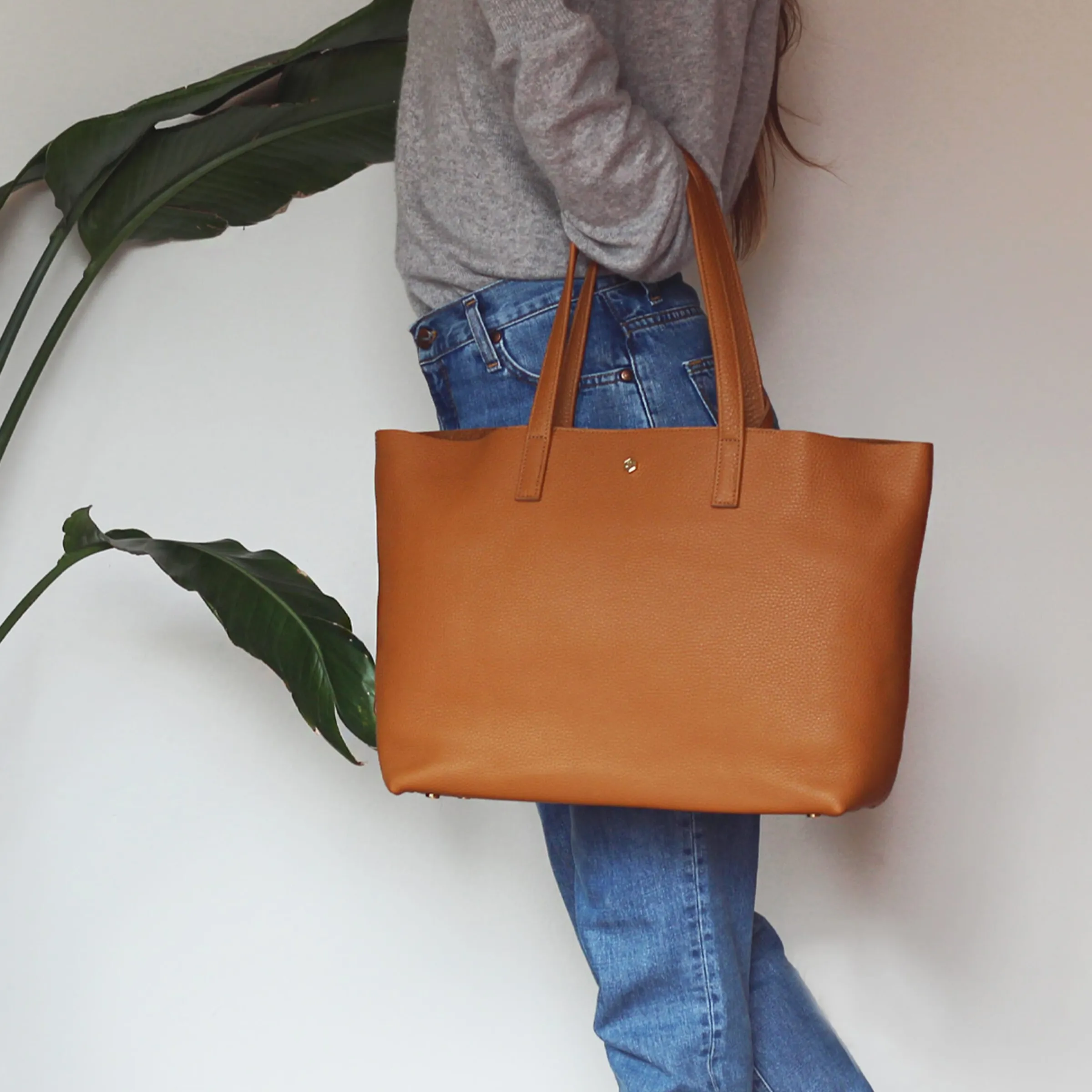 Femme JULES & JENN Sacs À Main | Sac cabas cuir souple grainé