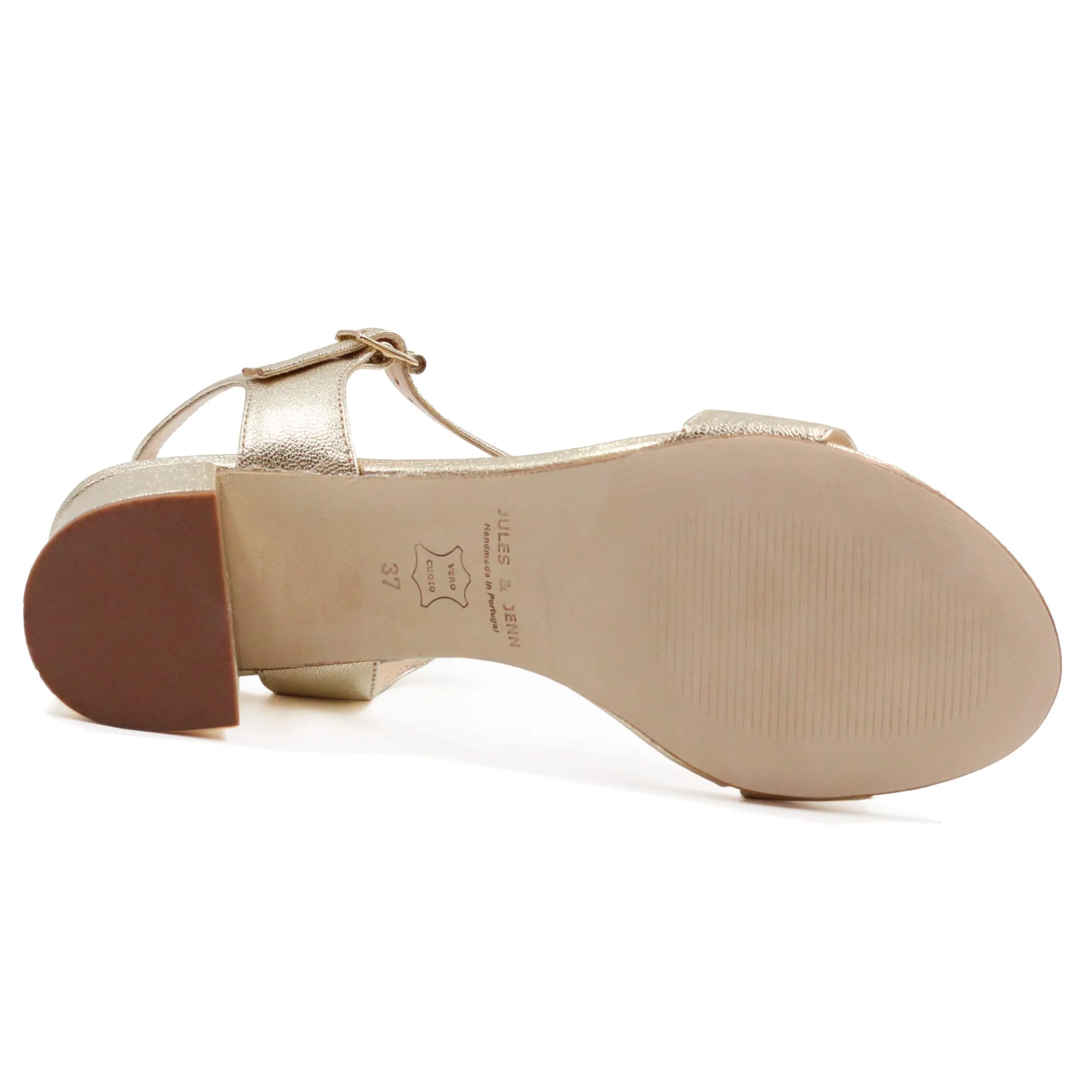 sandales_moyen_talon_cuir_dor_3.webp Femme JULES & JENN Sandales | Sandales moyen talon cuir