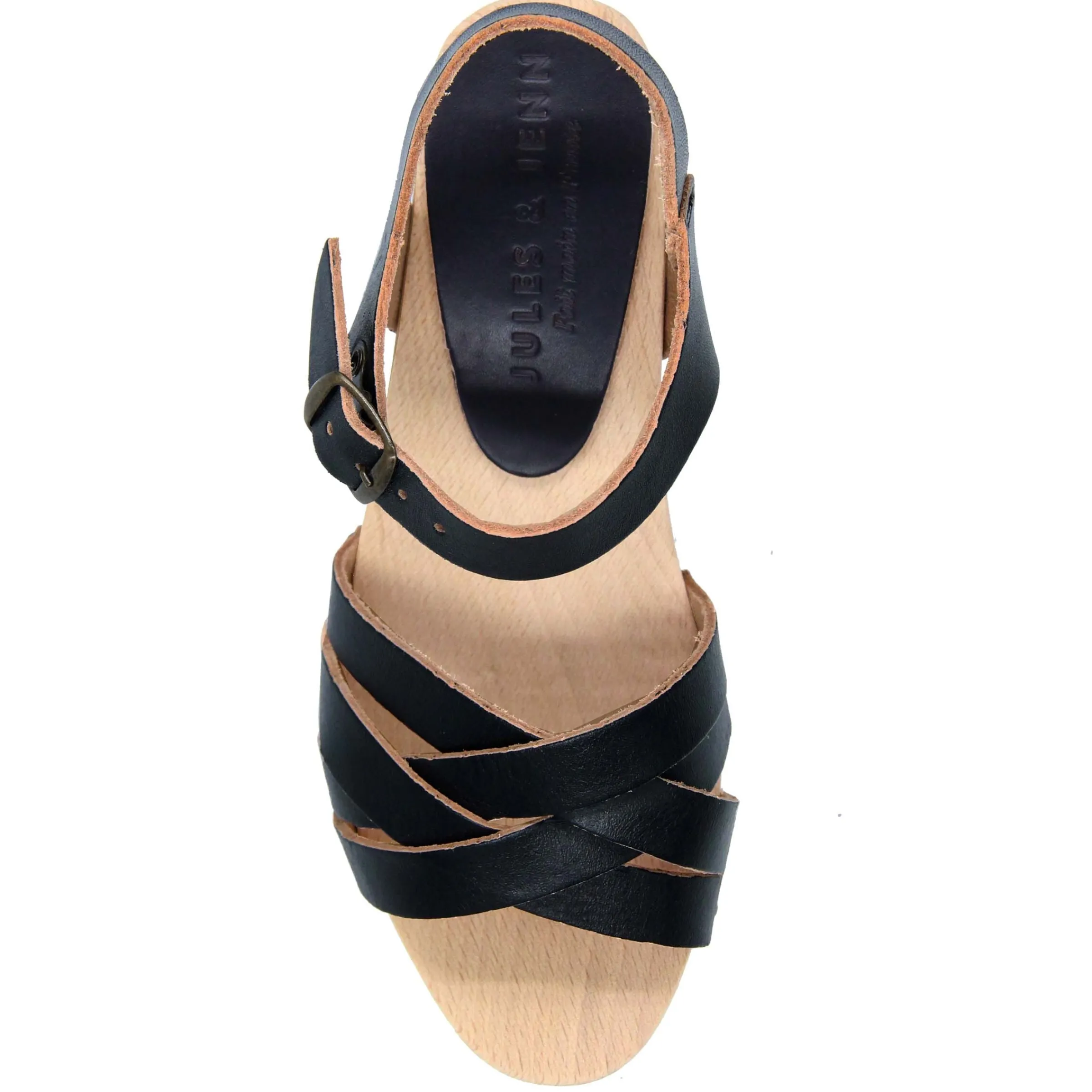 Femme JULES & JENN Sandales | Sandales talon bois cuir