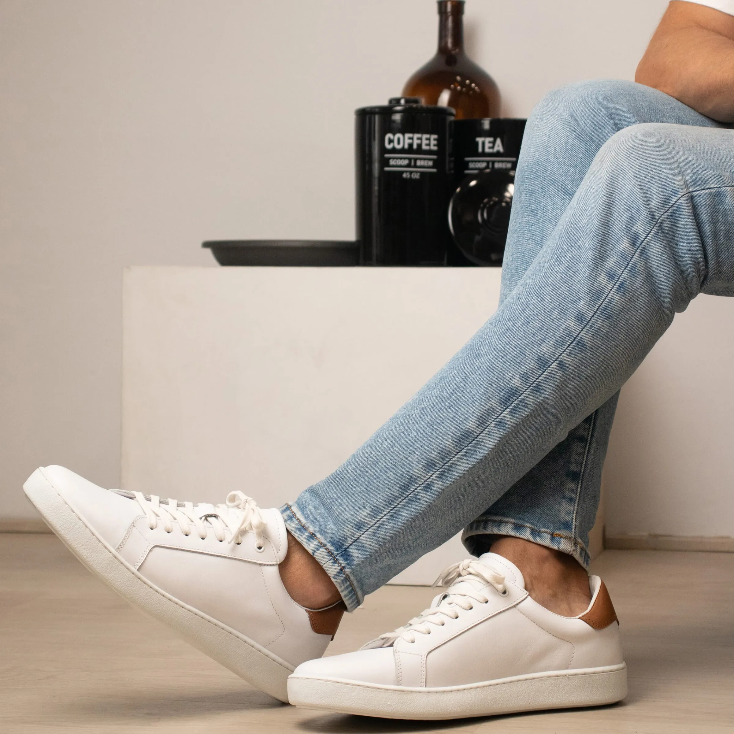 Homme JULES & JENN Baskets | Tennis lacet cuir