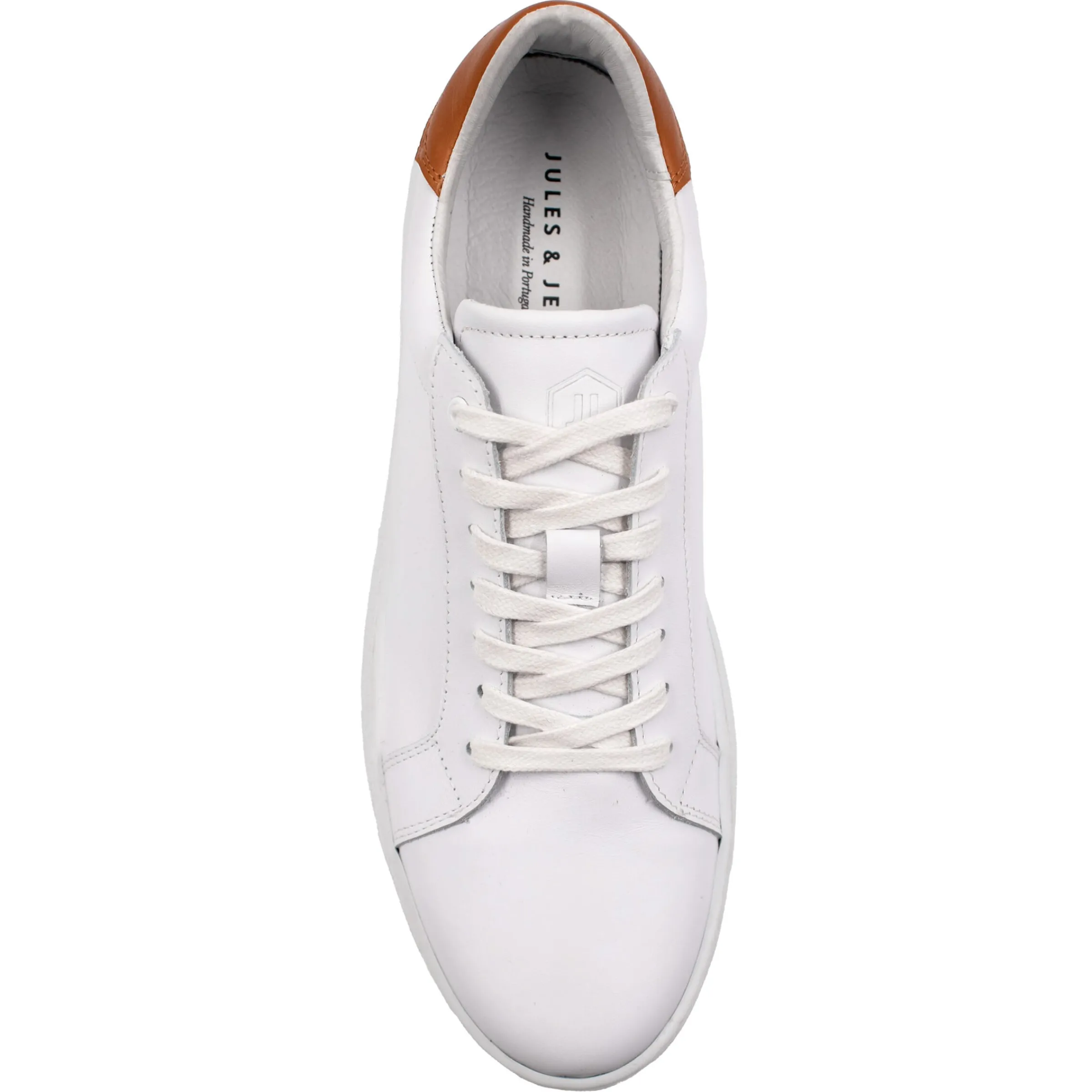 tennis_lacet_cuir_blanc_3-1.webp Homme JULES & JENN Baskets | Tennis lacet cuir