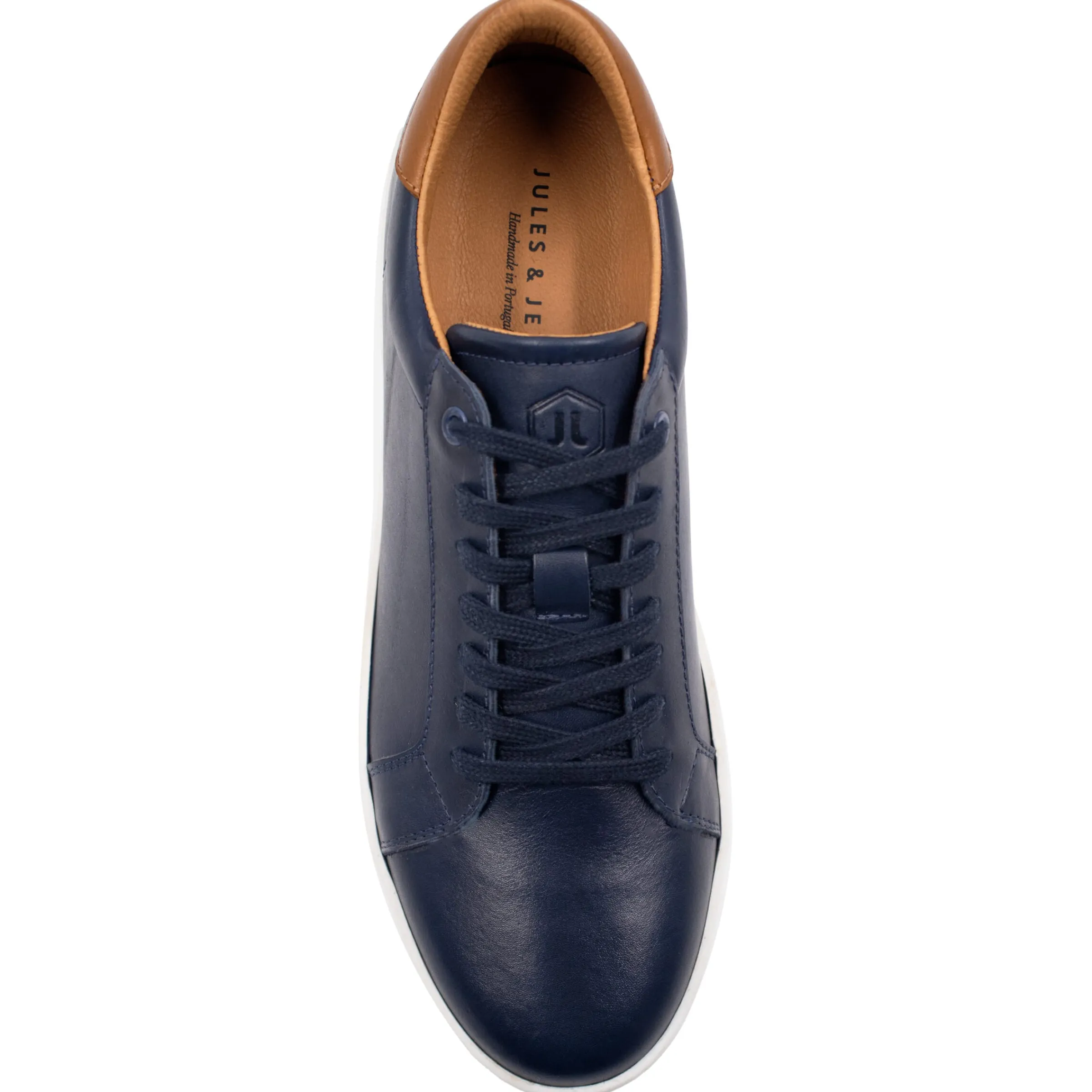tennis_lacet_cuir_bleu_3.webp Homme JULES & JENN Baskets | Tennis lacet cuir bleu