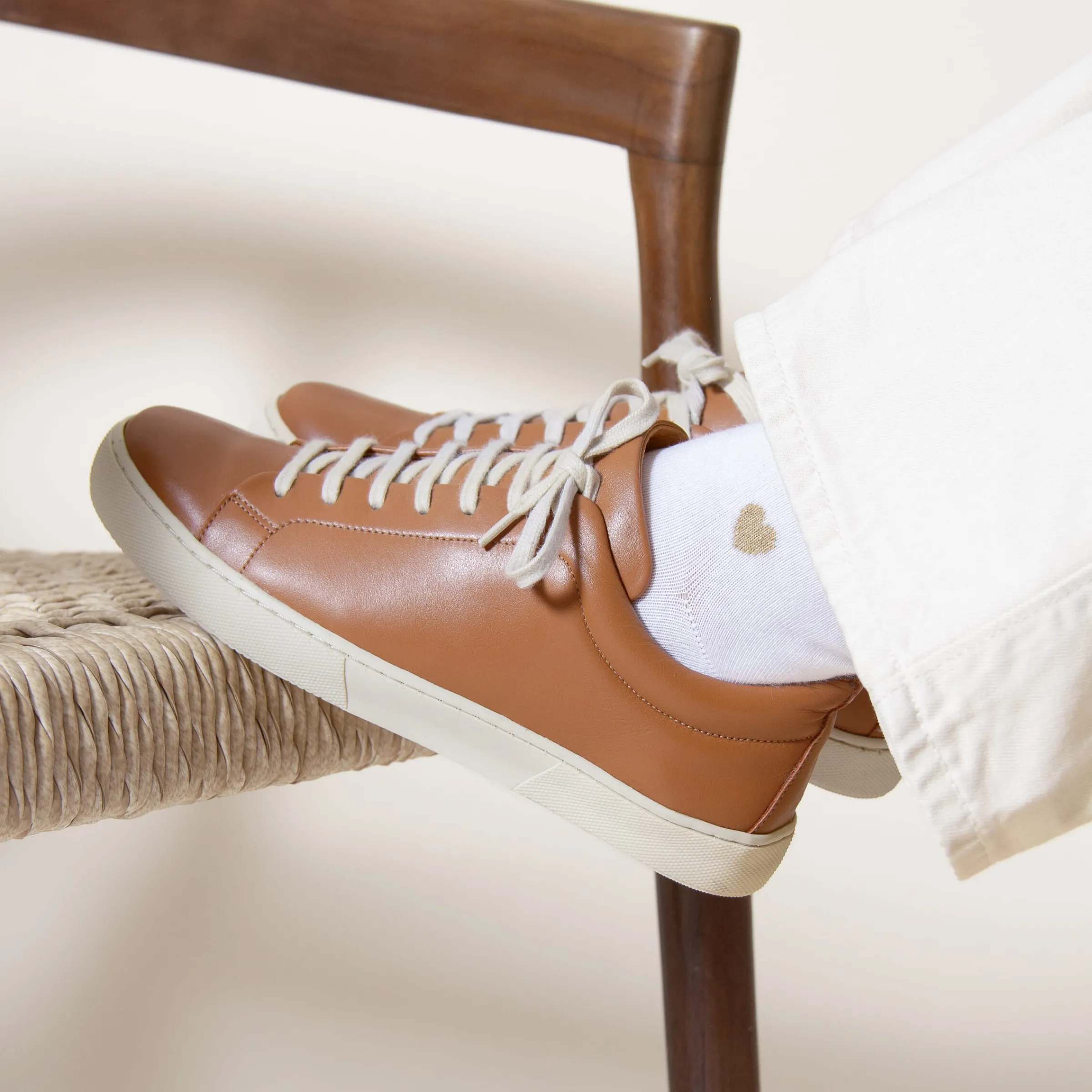 Femme JULES & JENN Baskets | Tennis lacet cuir