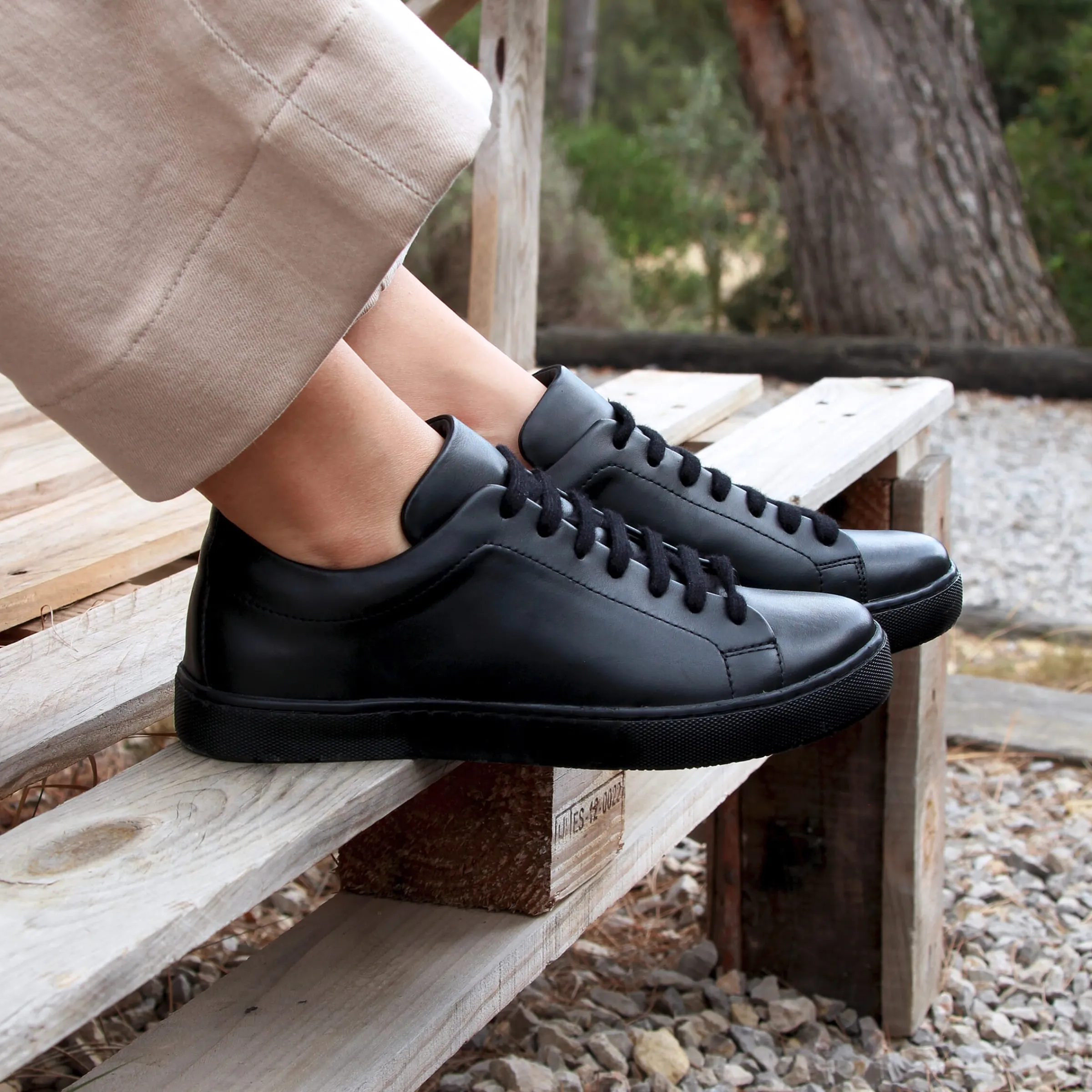 Femme JULES & JENN Baskets | Tennis lacet cuir