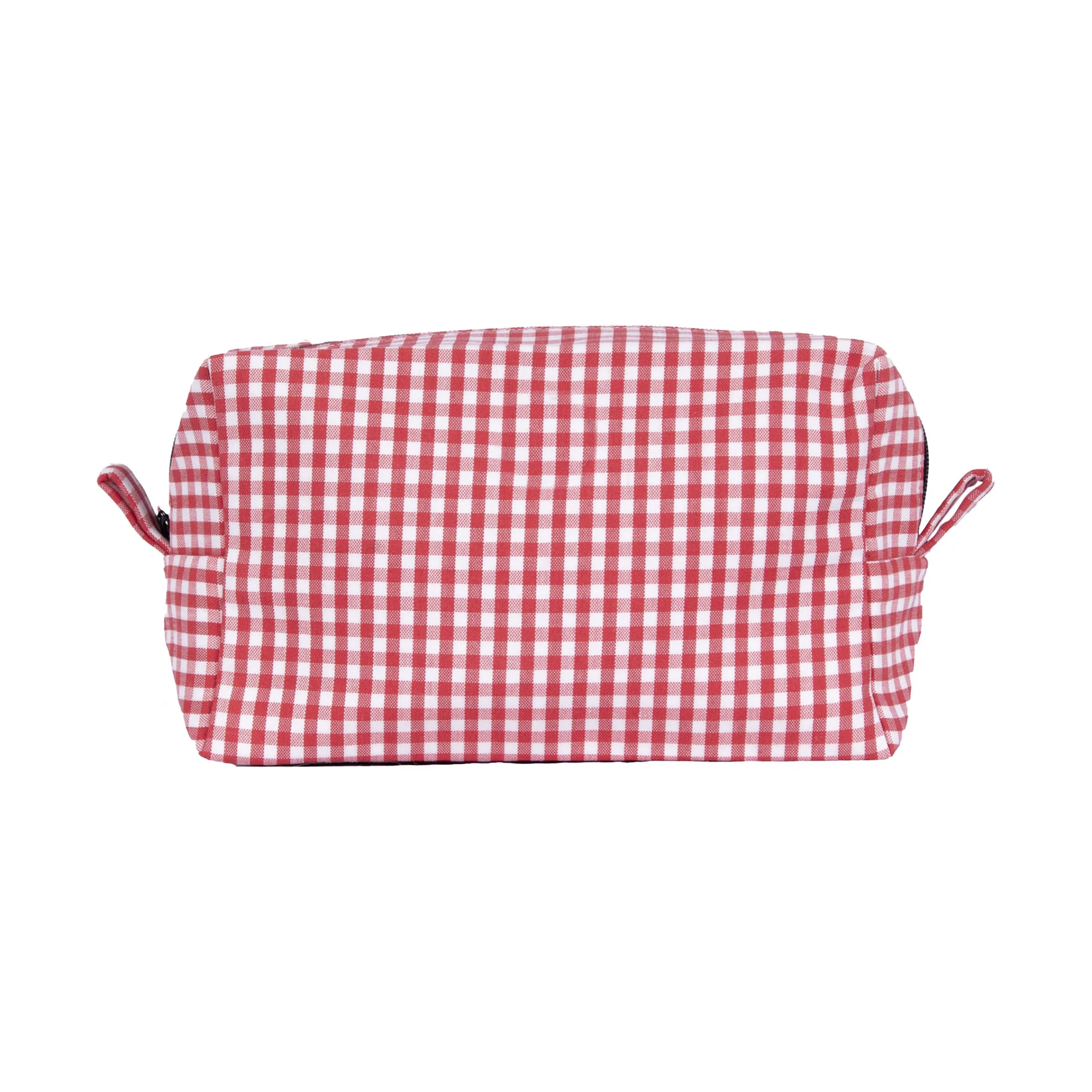 Femme JULES & JENN Dressing Recyclé | Petite Maroquinerie | Trousse toile recyclée vichy blanc rouge